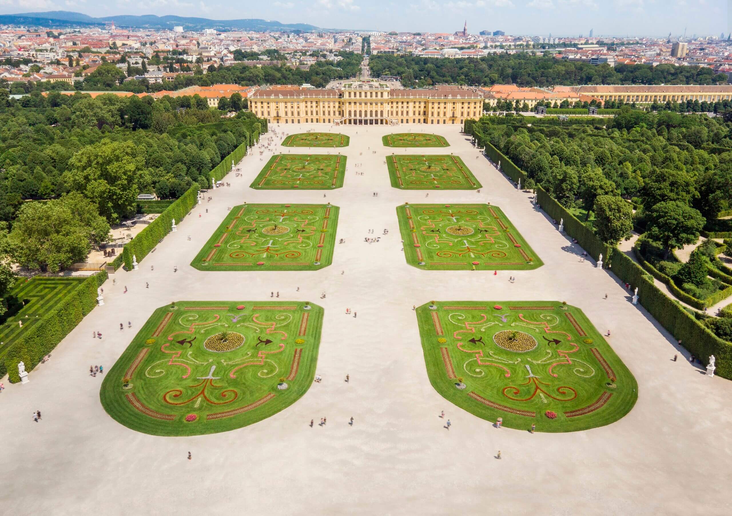 Schönbrunn Palace and the Great Parterre in Vienna