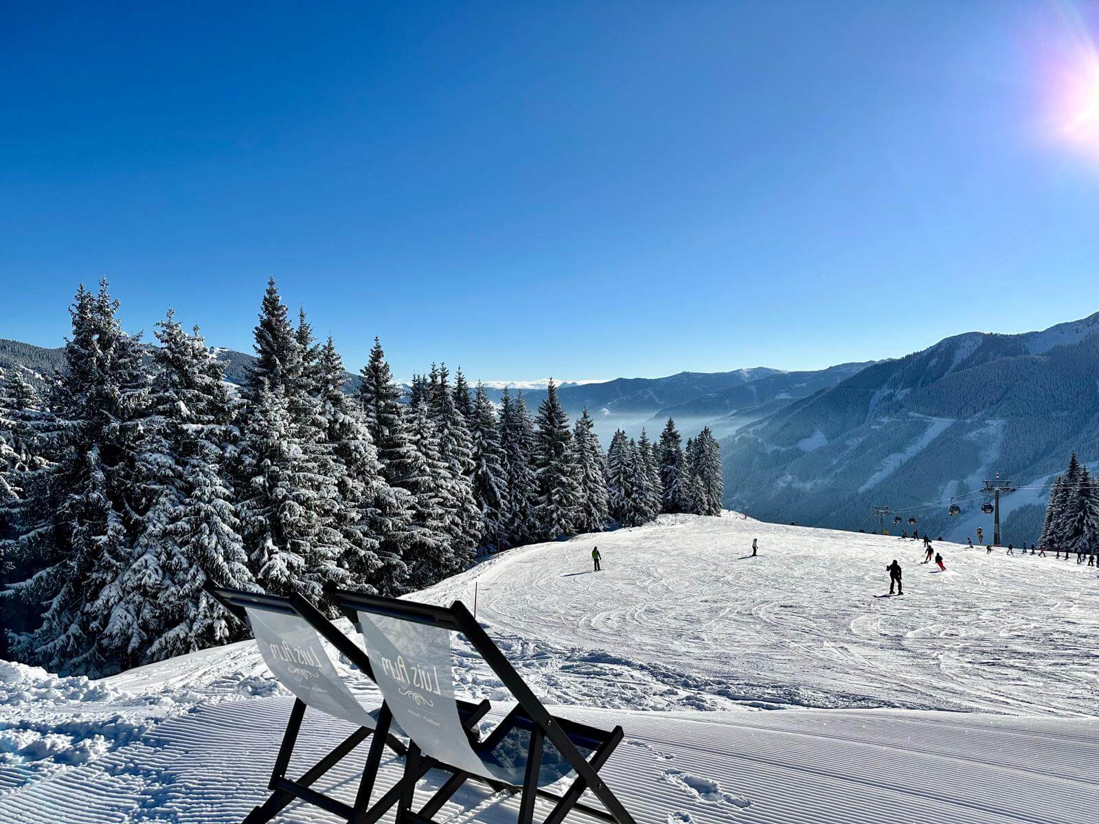 Panorama from Luis Alm on the Bernkogel in Saalbach