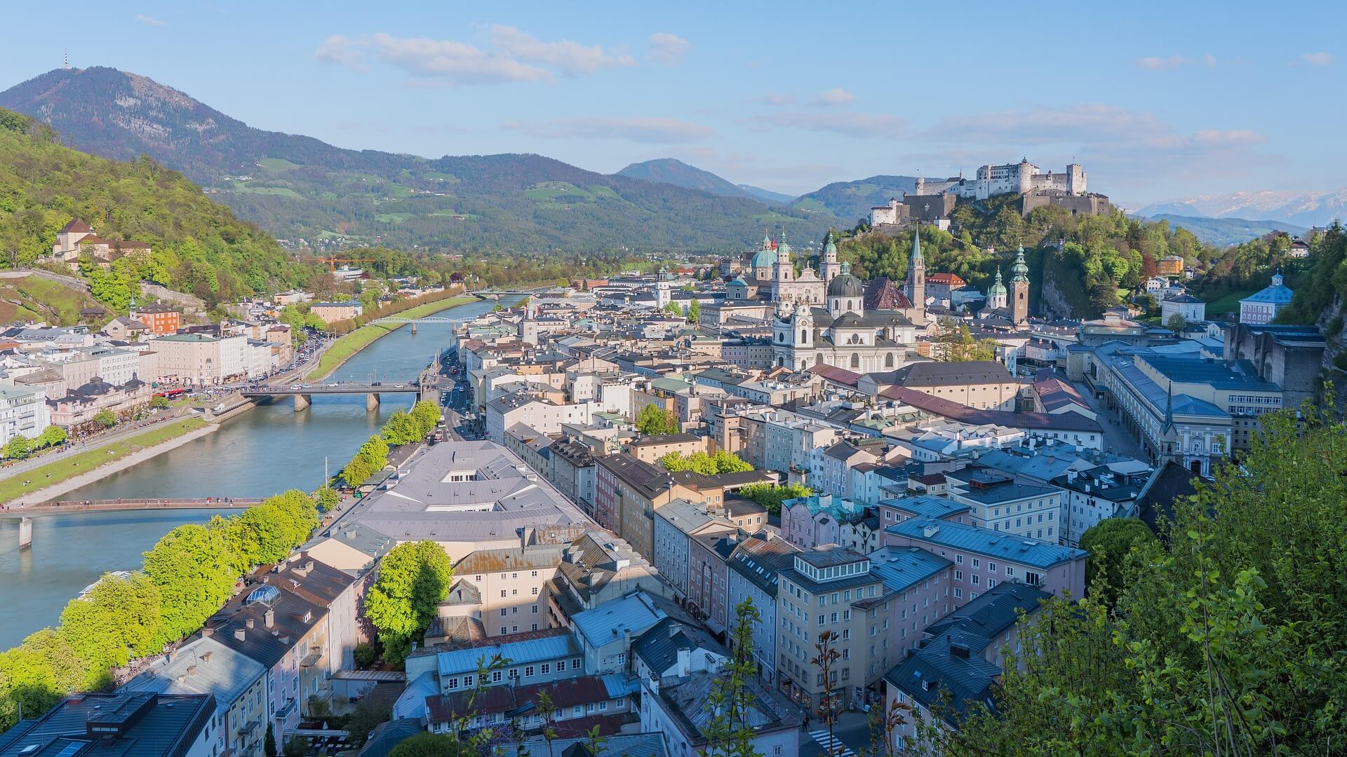 Salzburg Old Town and Fortress view