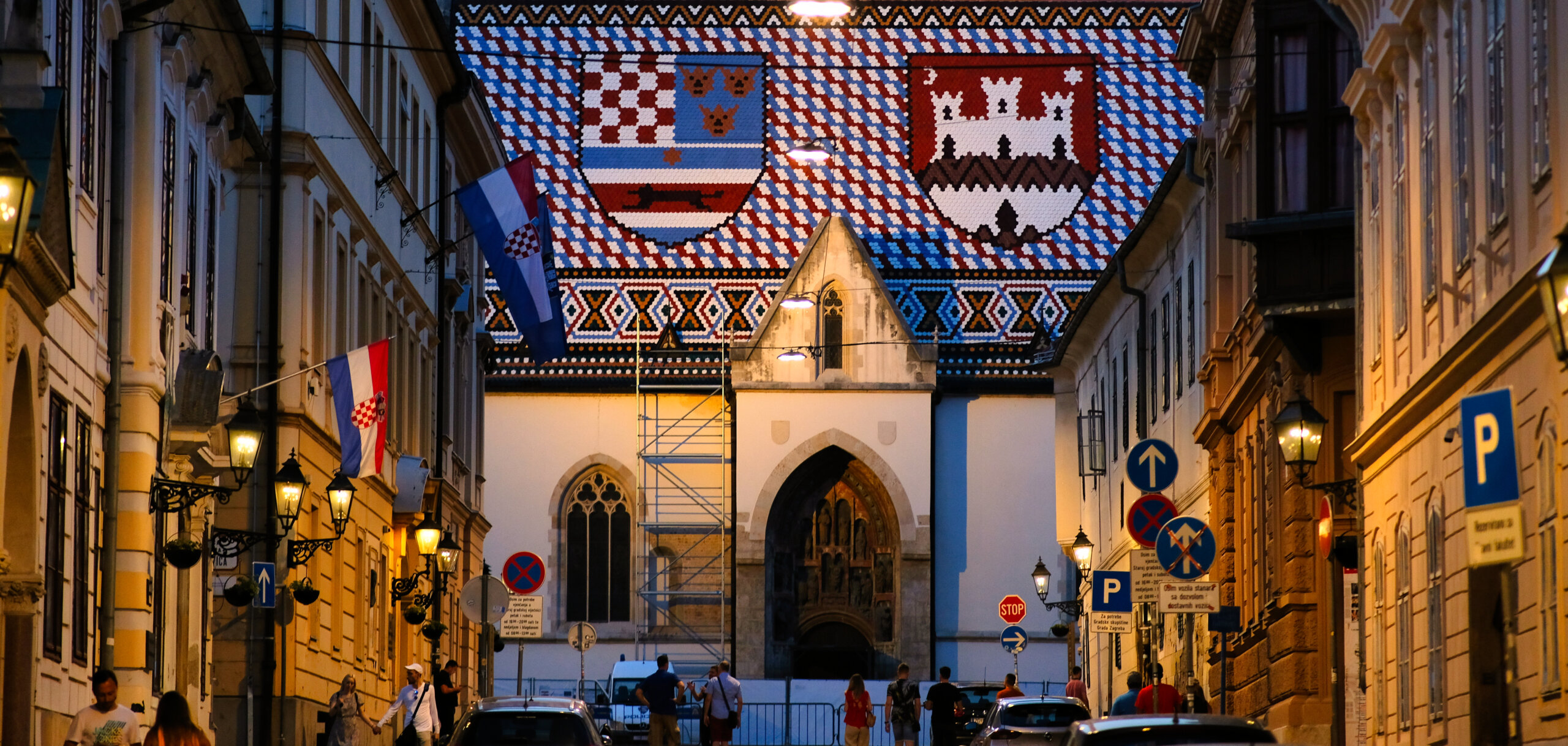 St. Mark's Church with its tiled roof in Zagreb