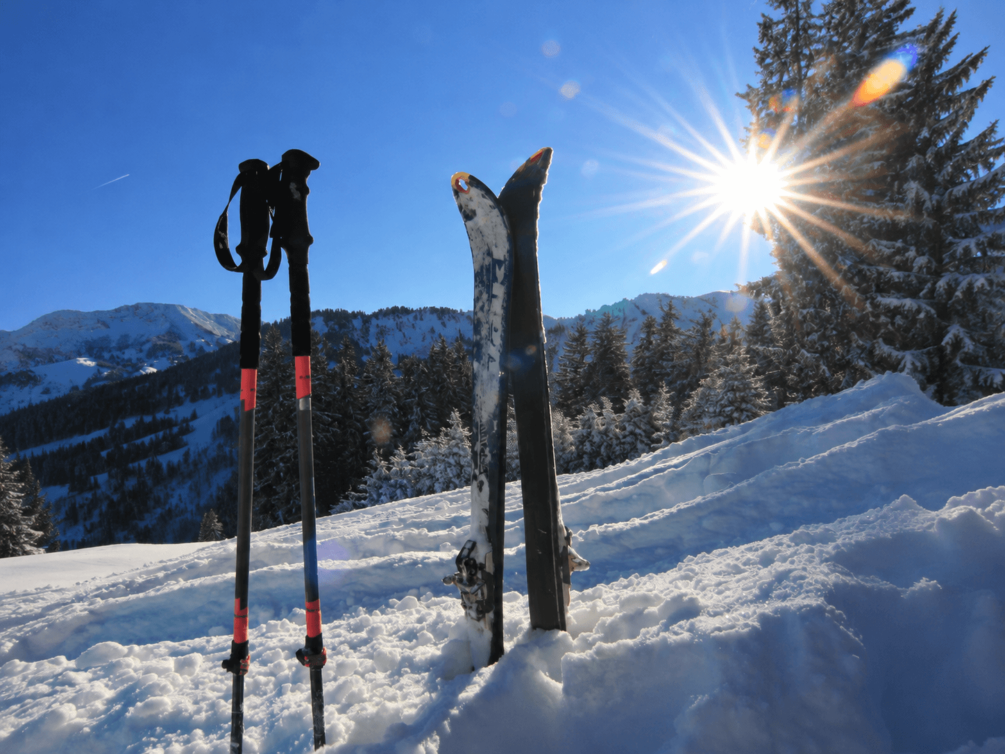 Snow-covered mountains in Saalbach-Hinterglemm