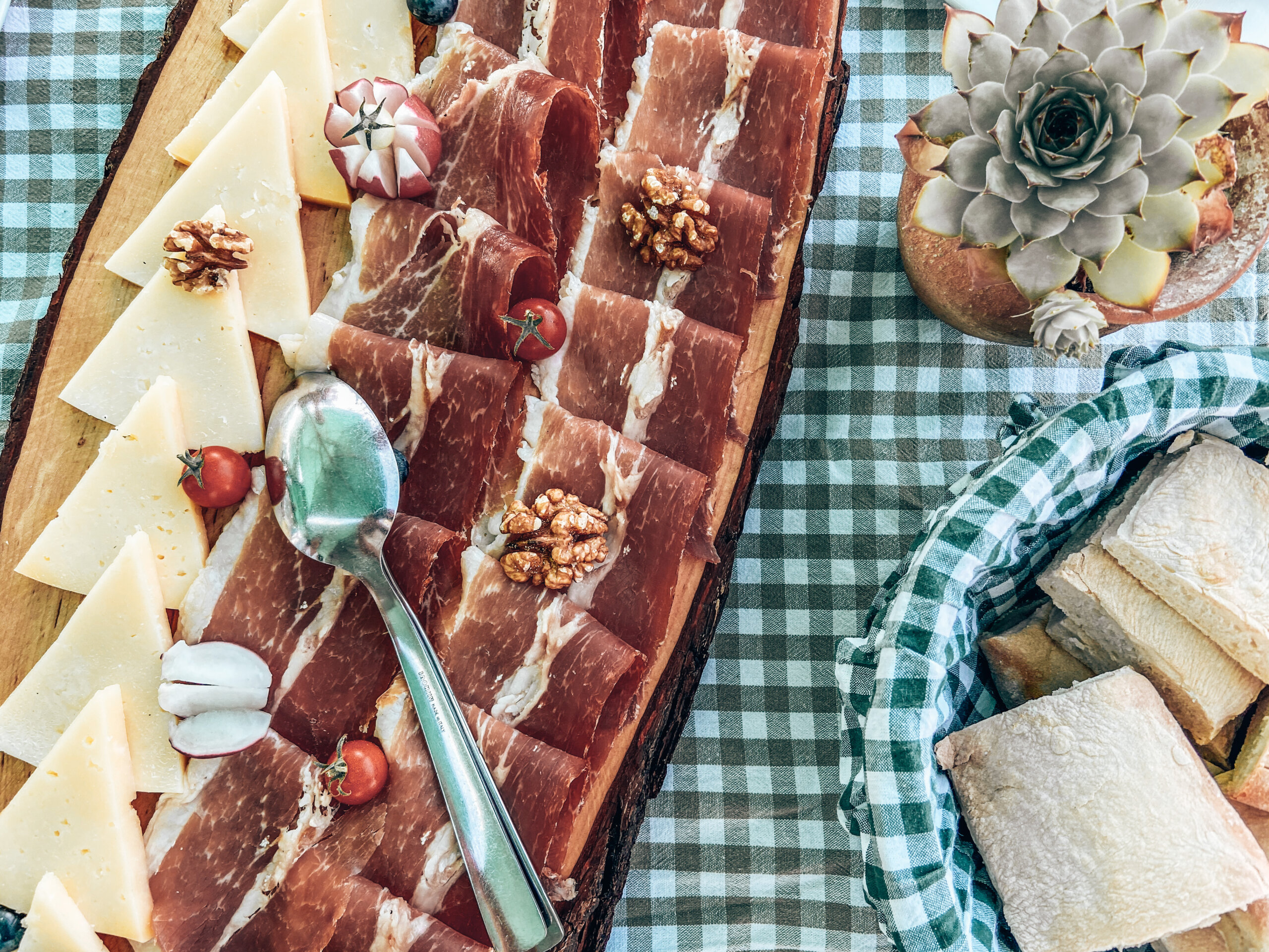 A table of Croatian food and wine