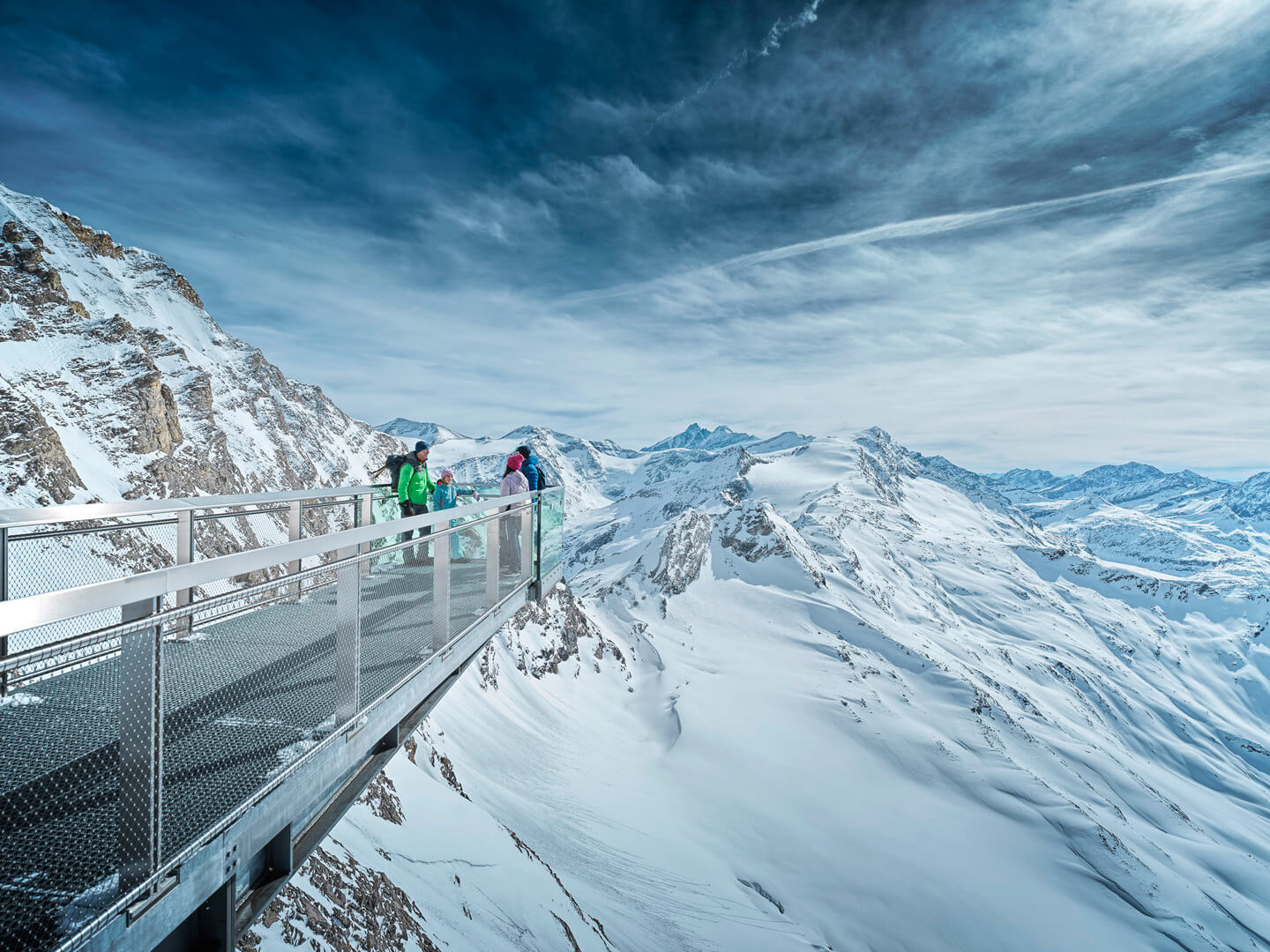 Glacier viewing platform on the Kitzsteinhorn above Kaprun