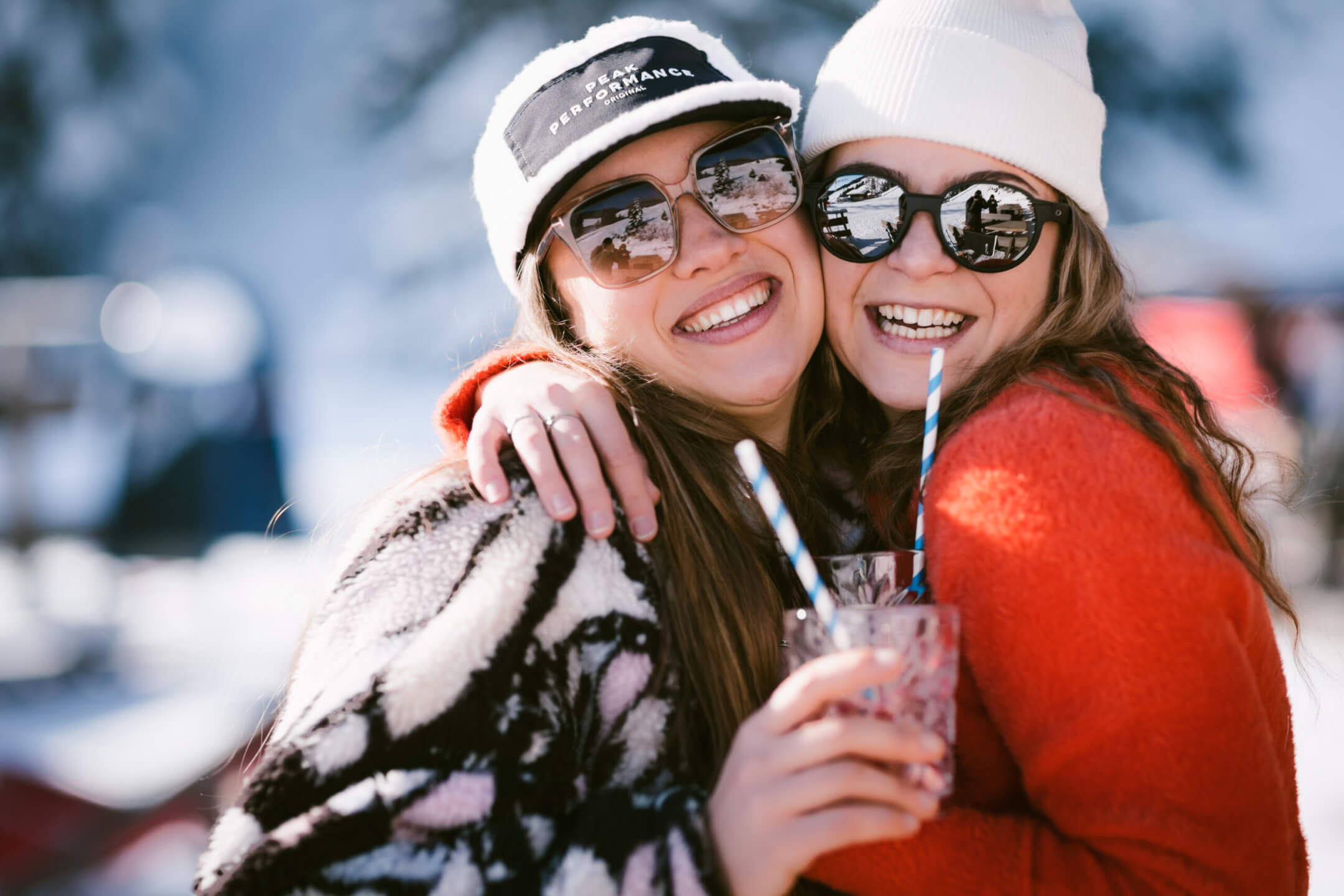 Friends celebrating together in Saalbach