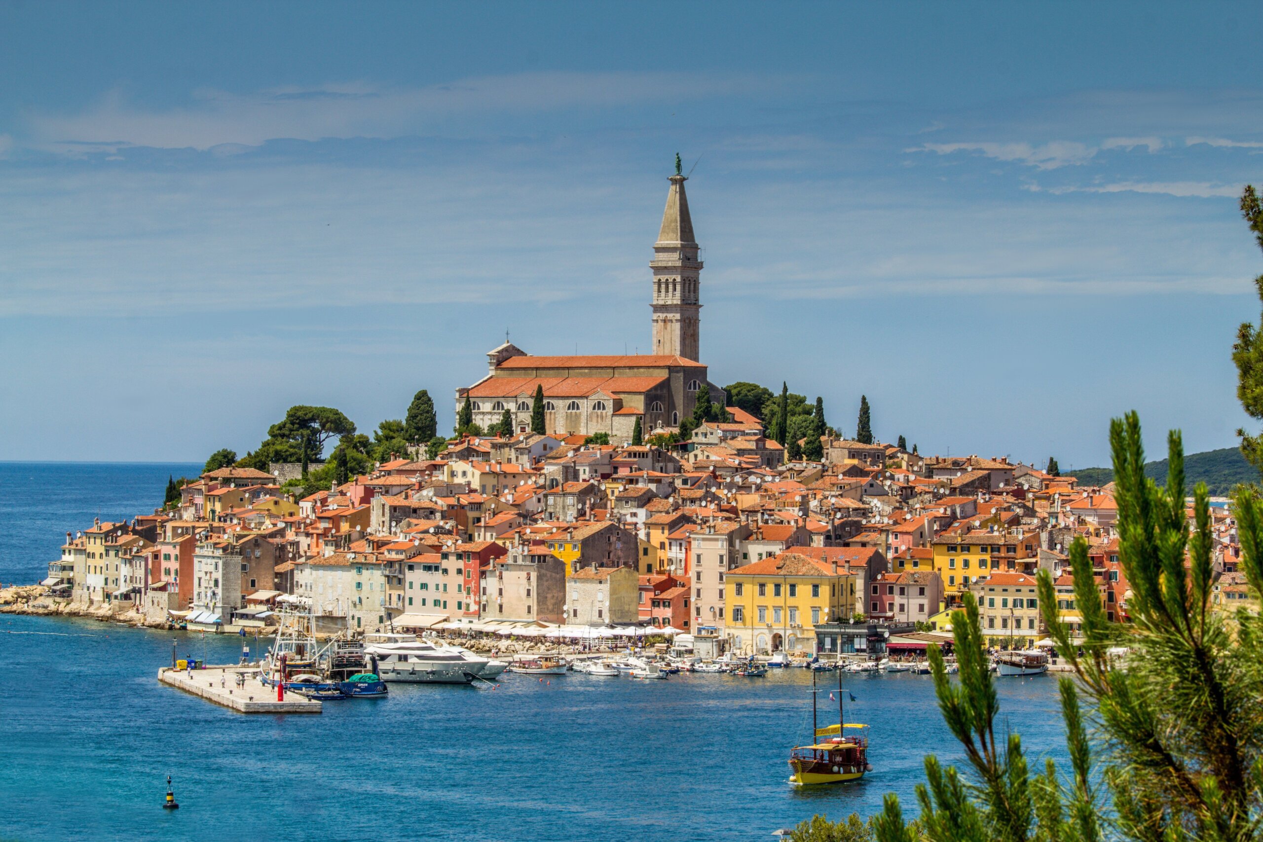 Rovinj old town on the Adriatic coast of Istria, Croatia